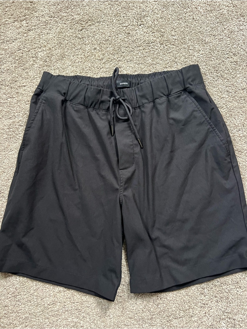 Express Black Elastic Waist Shorts